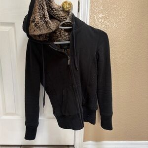 Buffalo David Bitton Black Teddy Jacket with Faux Fur